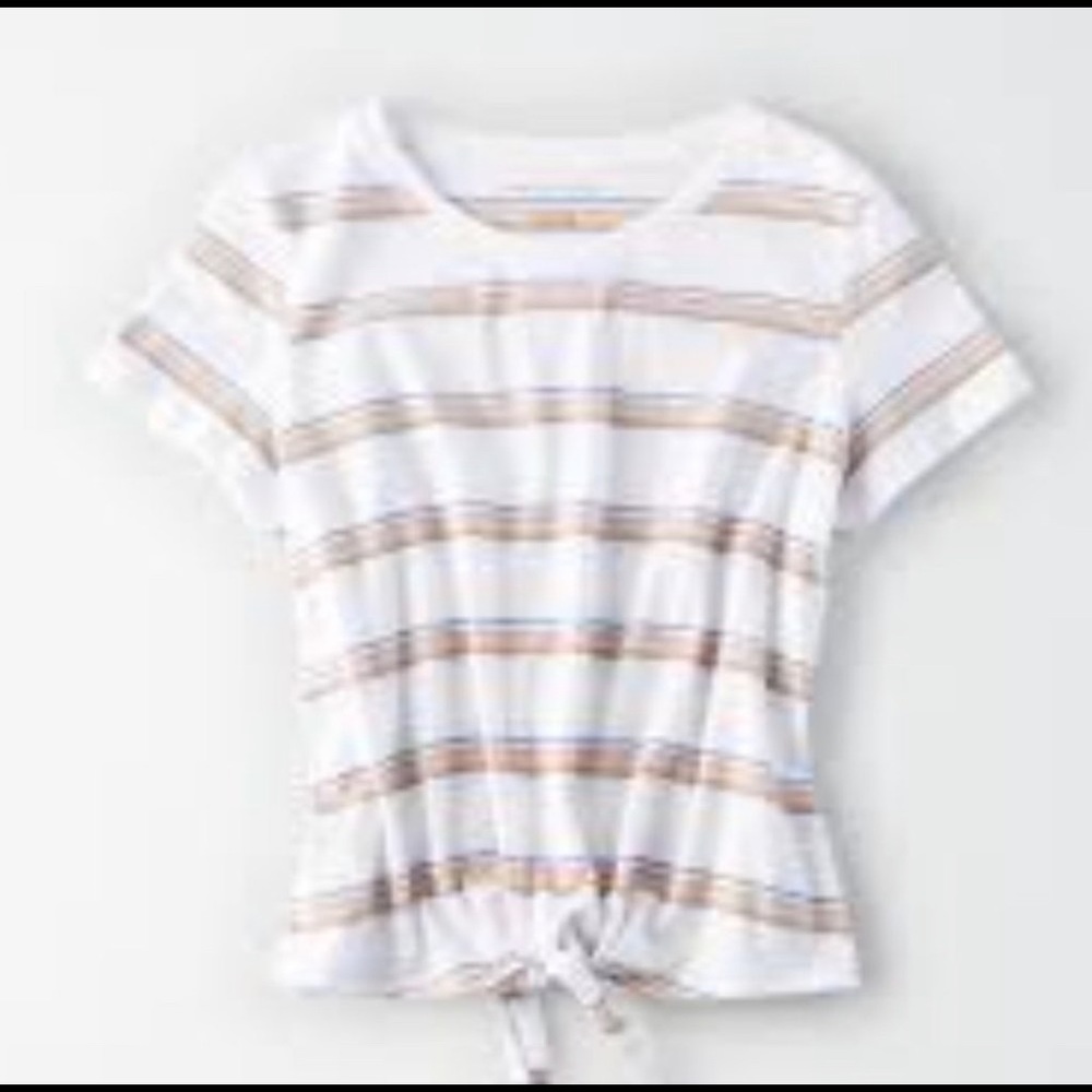 HP 🔥 American Eagle Striped Knotted Tee